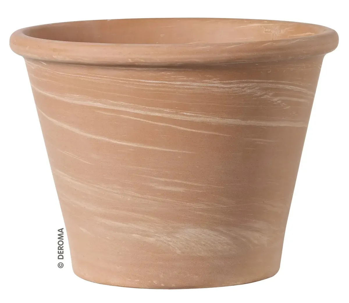 Deroma terracotta round pot