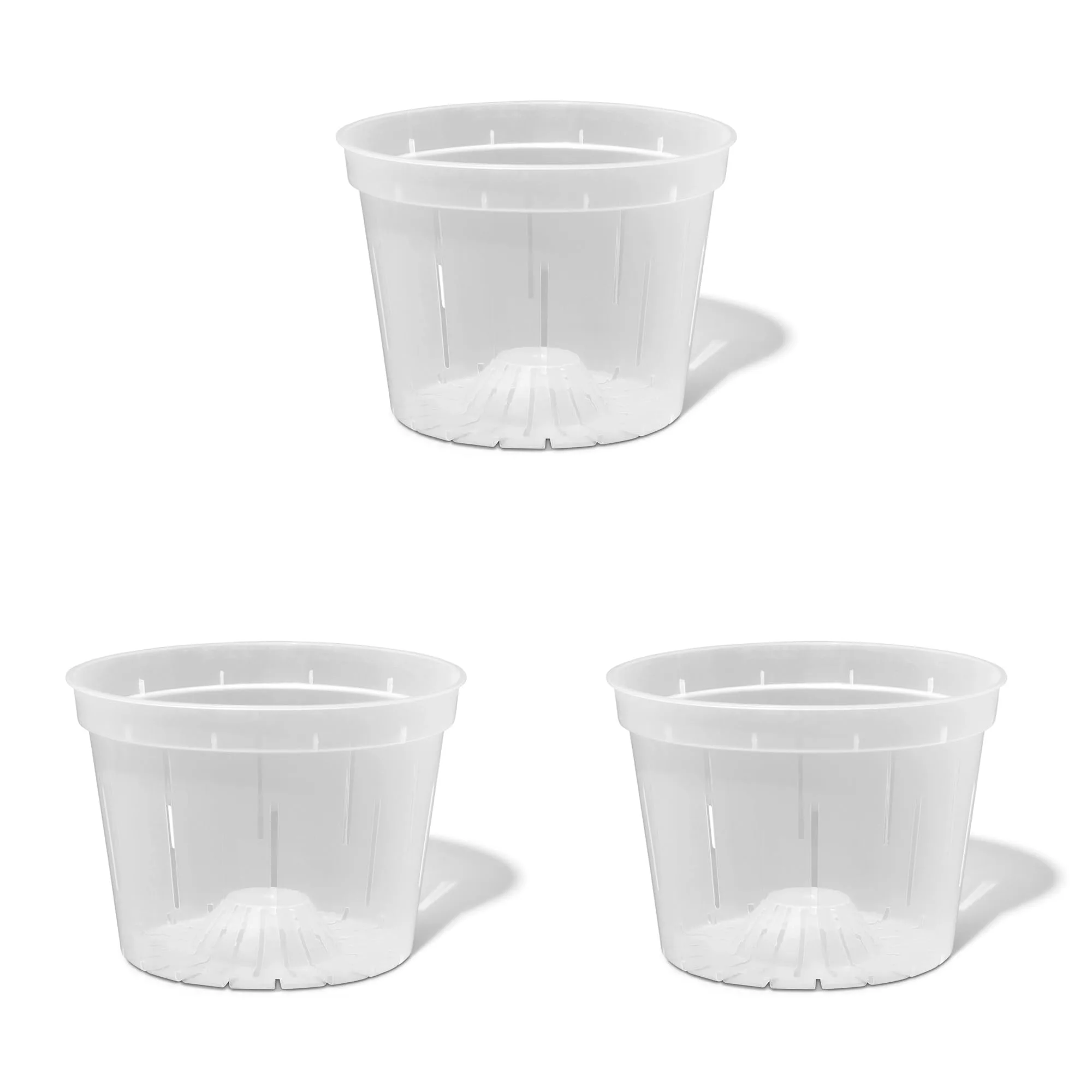 Orchidea slotted clear orchid pot